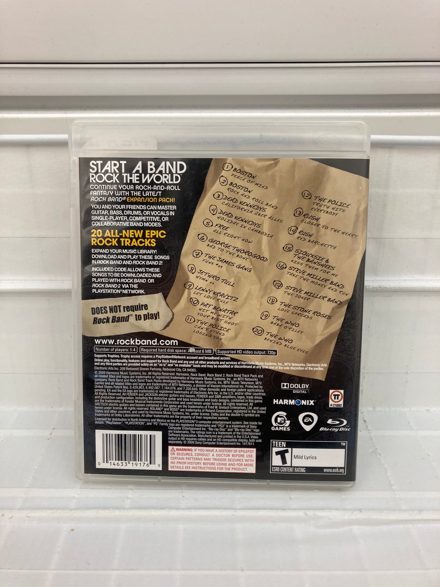 Rock Band Track Pack: Classic Rock - Playstation 3