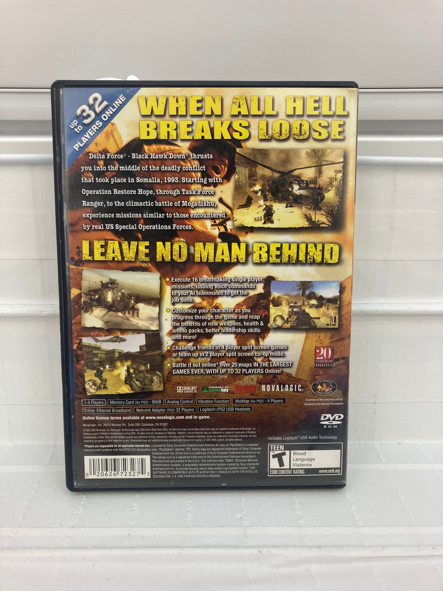 Delta Force Black Hawk Down - Playstation 2