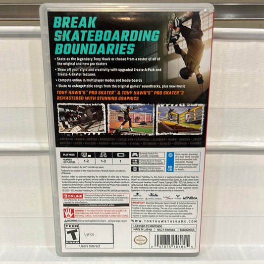 Tony Hawk's Pro Skater 1+2 - Nintendo Switch