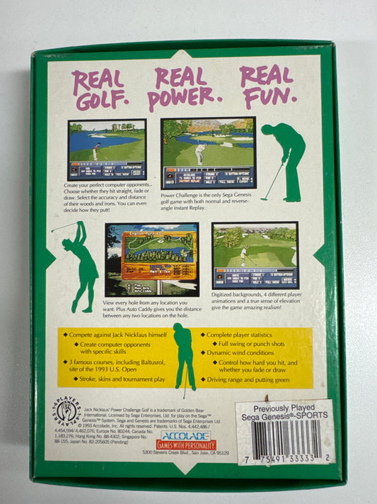 Jack Nicklaus Power Challenge Golf - Sega Genesis