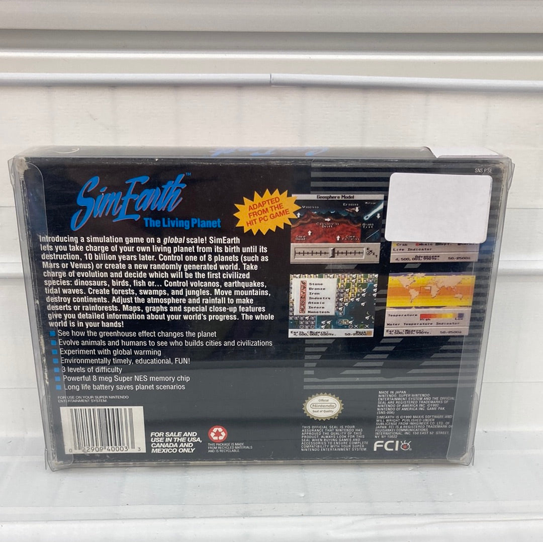 Sim Earth the Living Planet - Super Nintendo