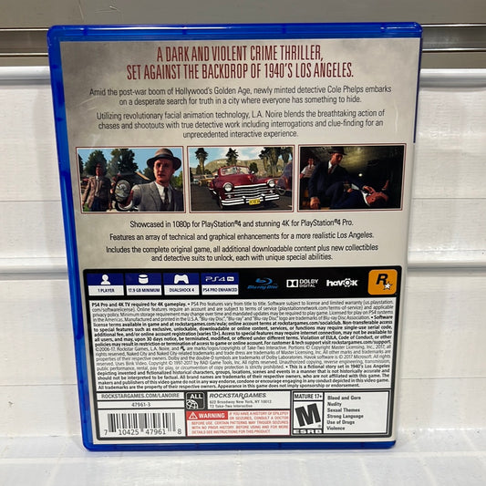 L.A. Noire - Playstation 4