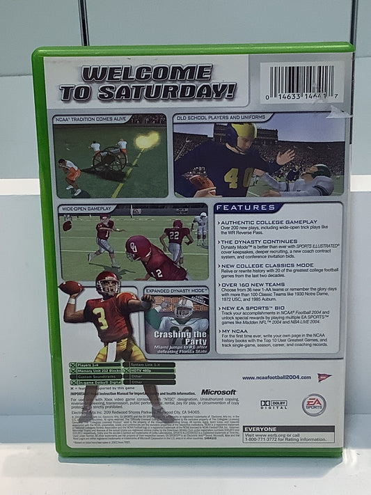 NCAA Football 2004 - Xbox