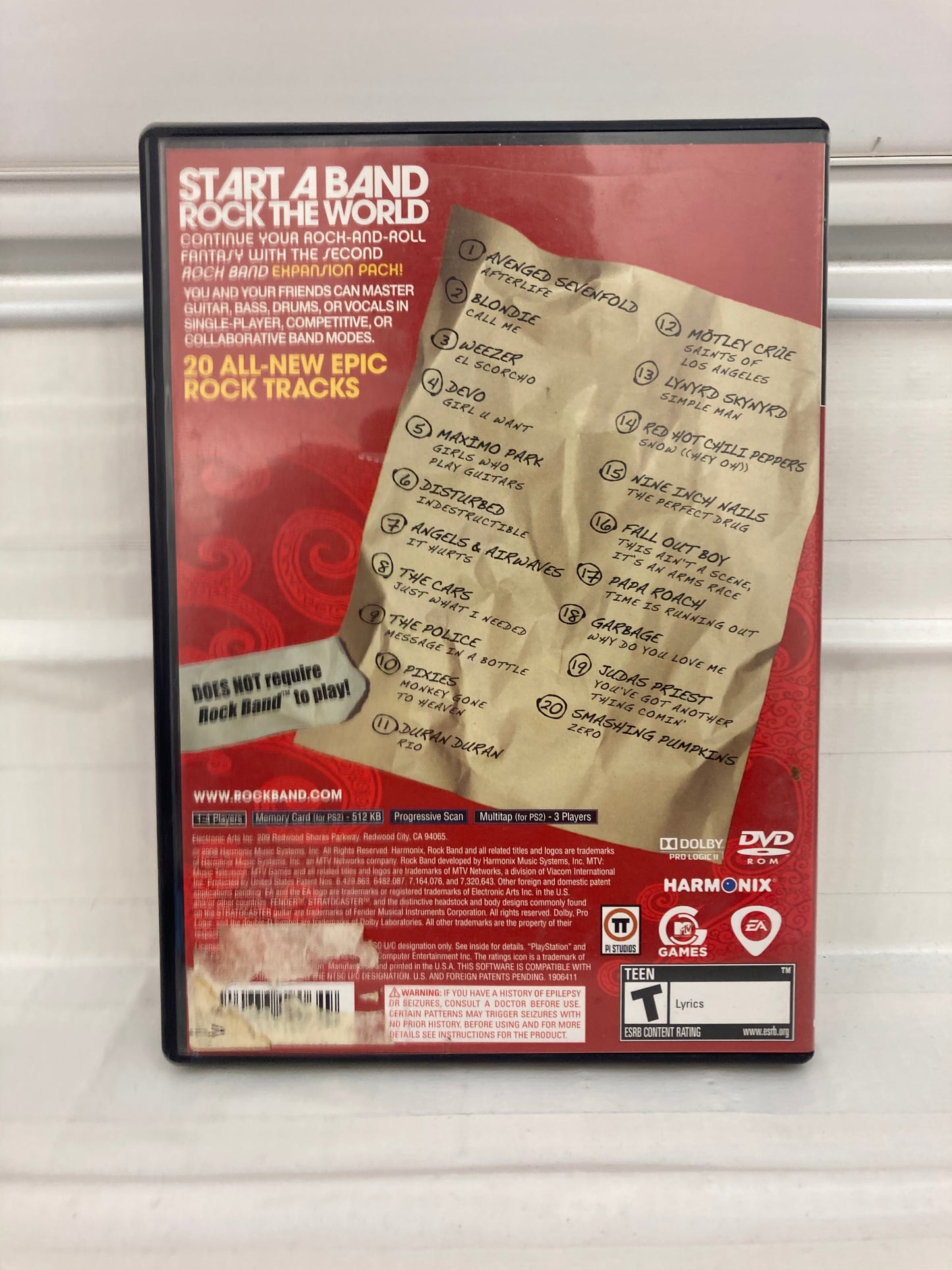 Rock Band Track Pack Volume 2 - Playstation 2