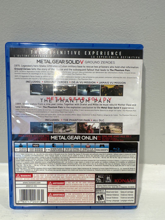 Metal Gear Solid V The Definitive Experience - Playstation 4