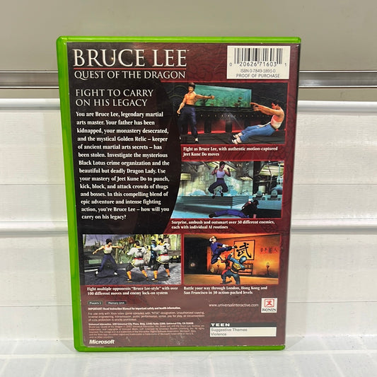 Bruce Lee Quest of the Dragon - Xbox