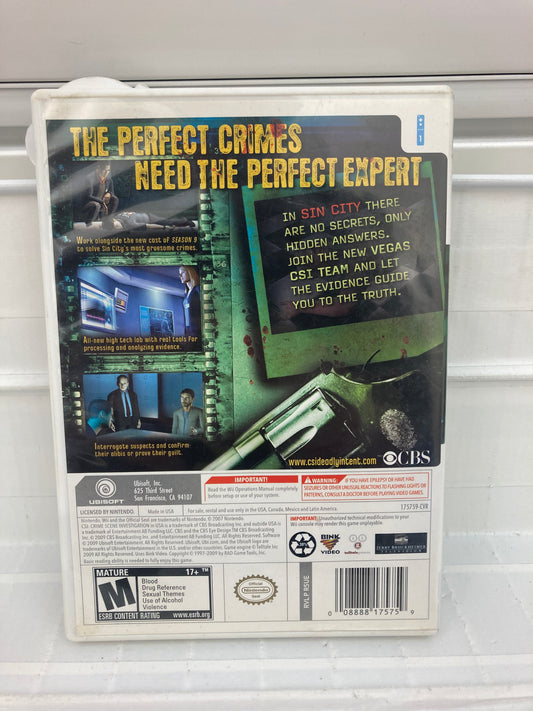 CSI: Crime Scene Investigation: Deadly Intent - Wii