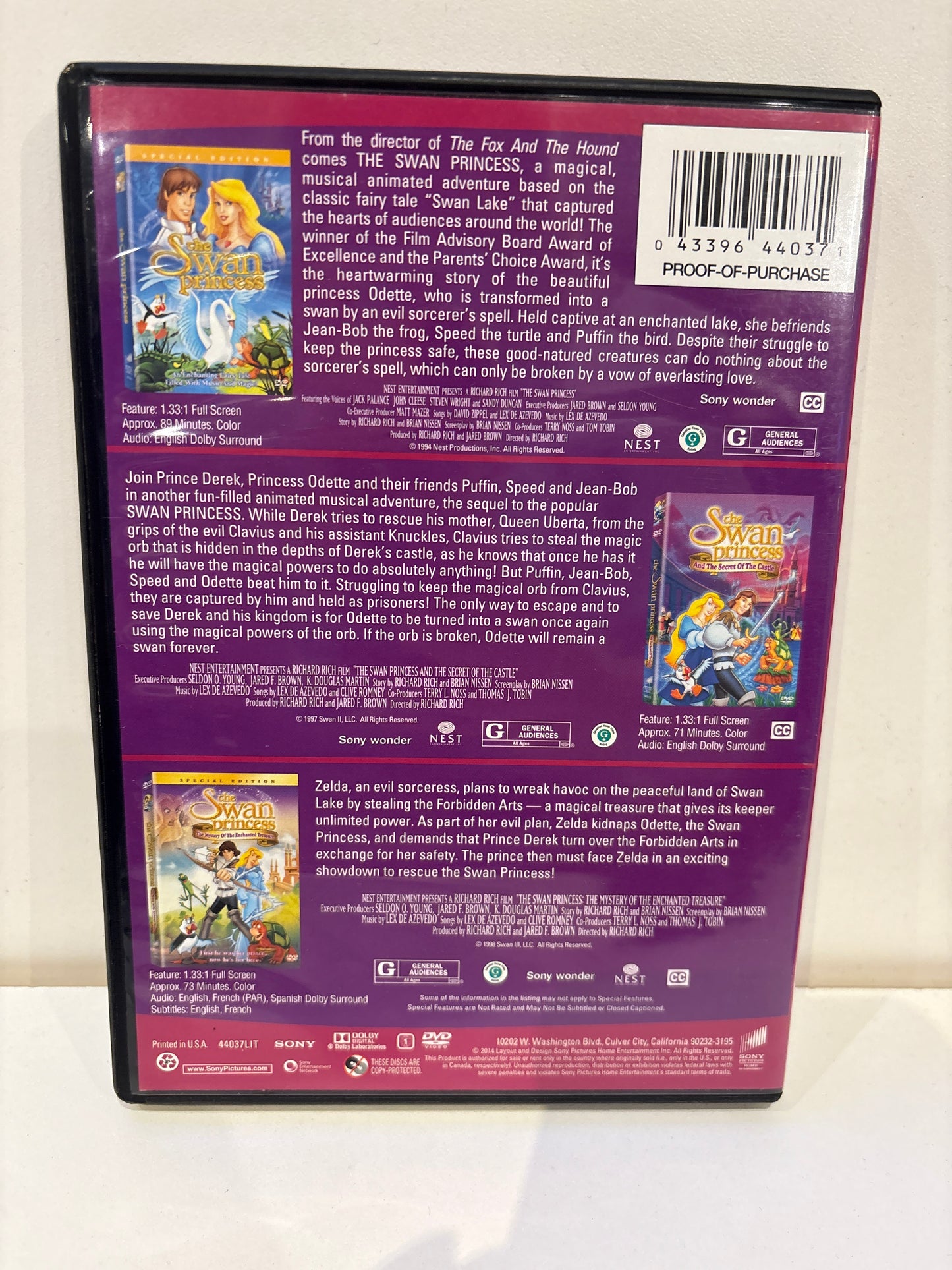 The Swan Princess: Triple Feature - DVD