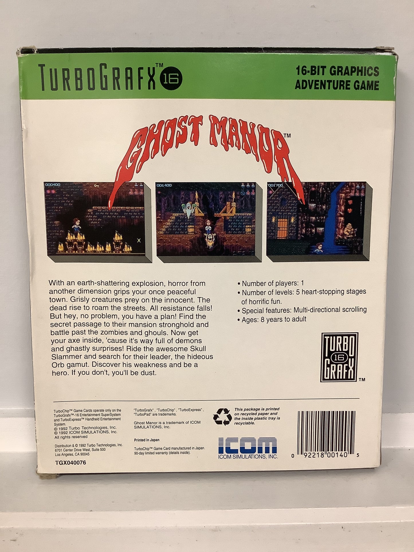 Ghost Manor - TurboGrafx-16