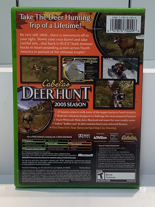 Cabela's Deer Hunt 2005 Season - Xbox