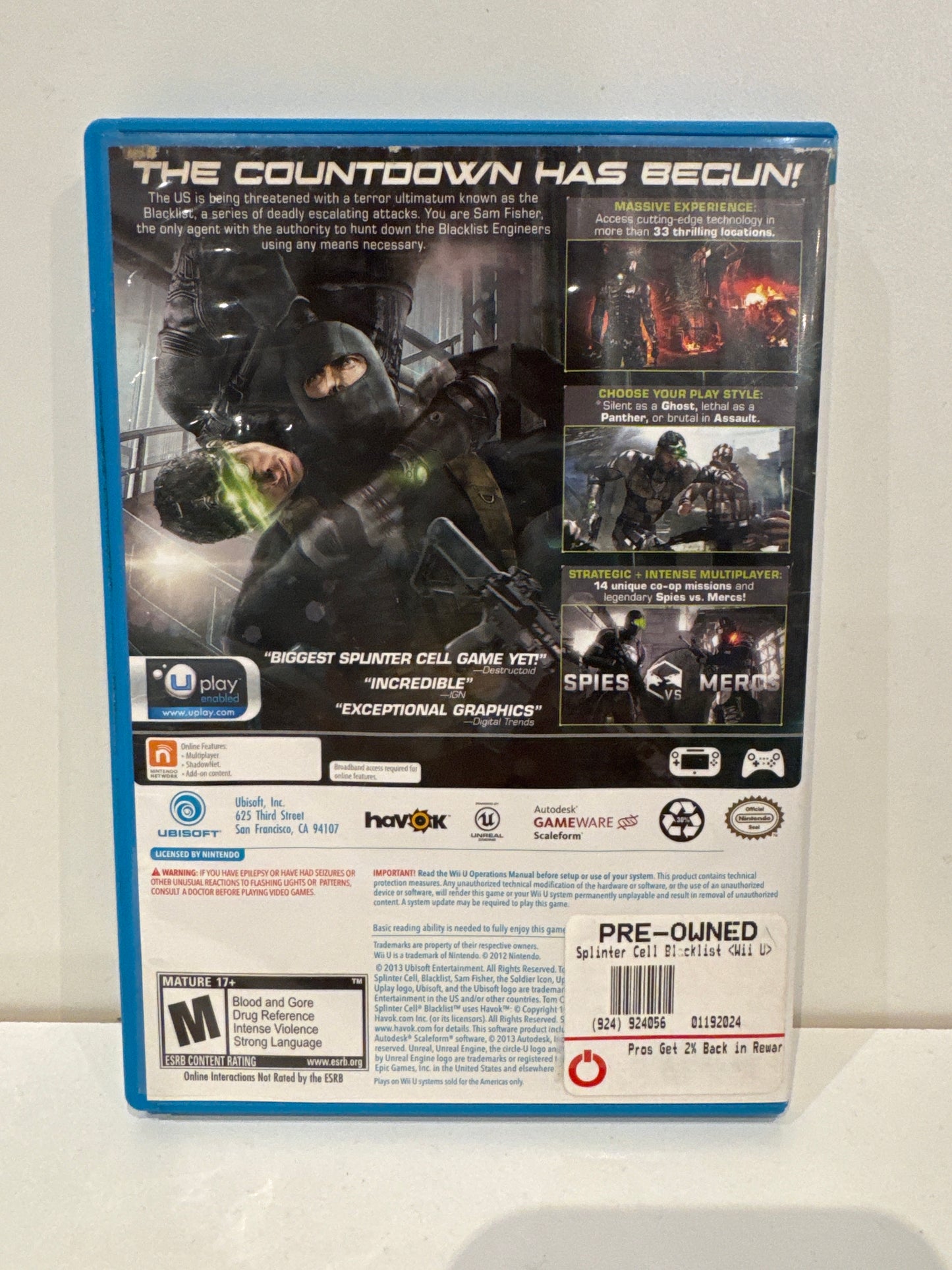 Splinter Cell: Blacklist - Wii U