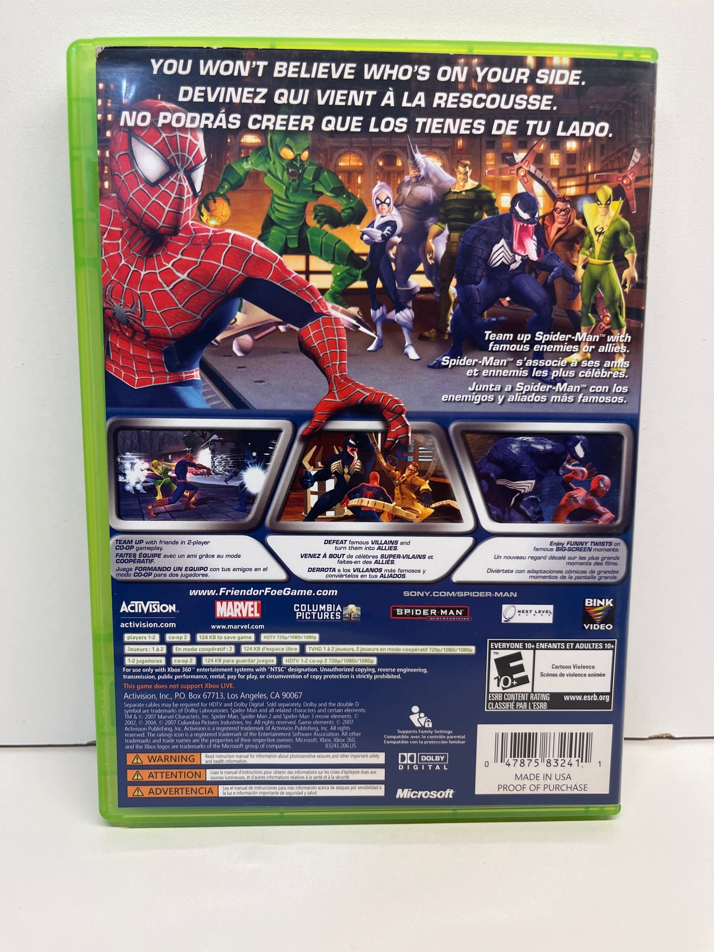 Spiderman Friend or Foe - Xbox 360