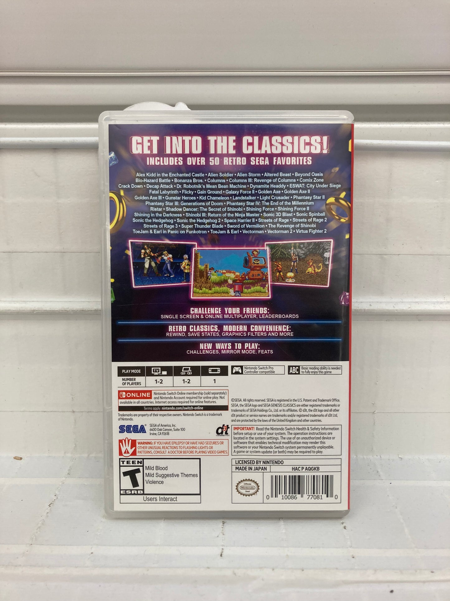 Sega Genesis Classics - Nintendo Switch