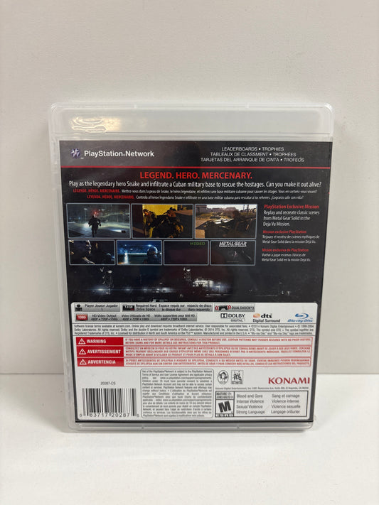 Metal Gear Solid V: Ground Zeroes - Playstation 3