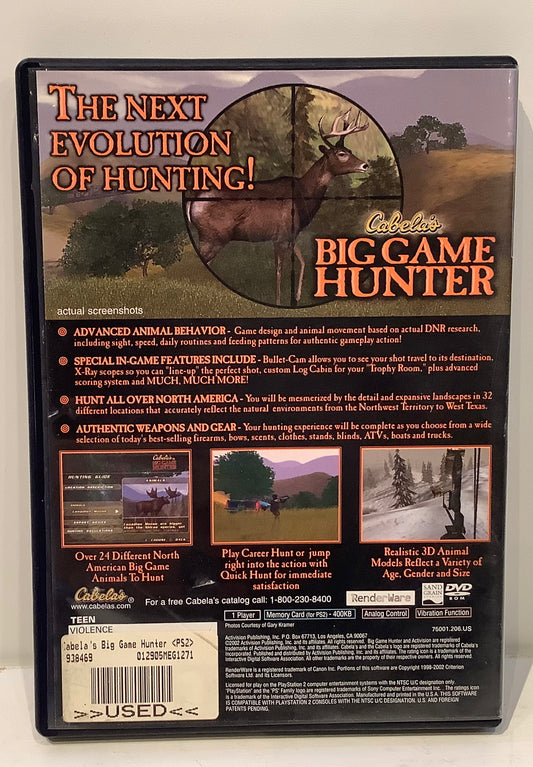 Cabela's Big Game Hunter - Playstation 2