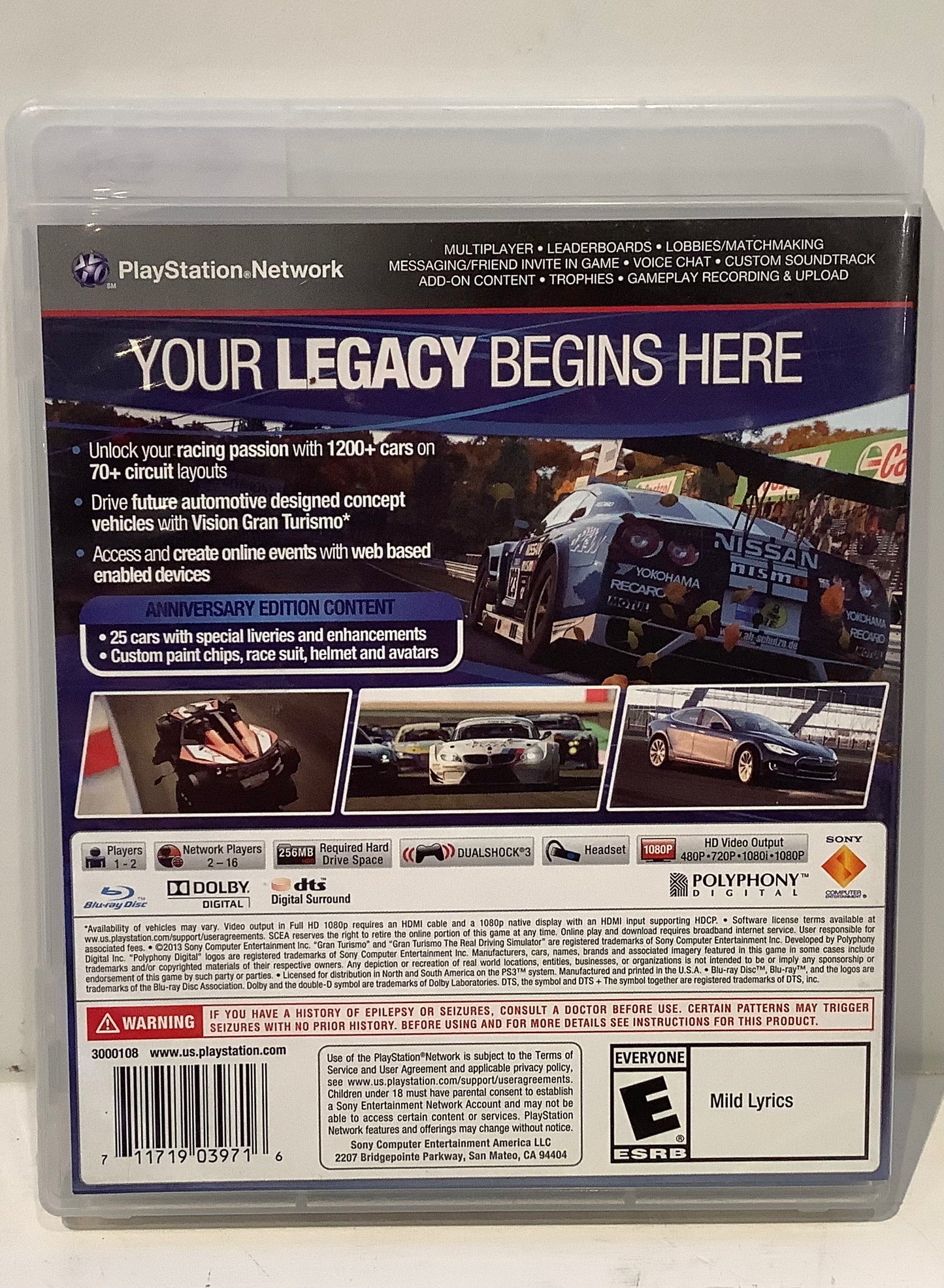 Gran Turismo 6 Anniversary Edition - Playstation 3