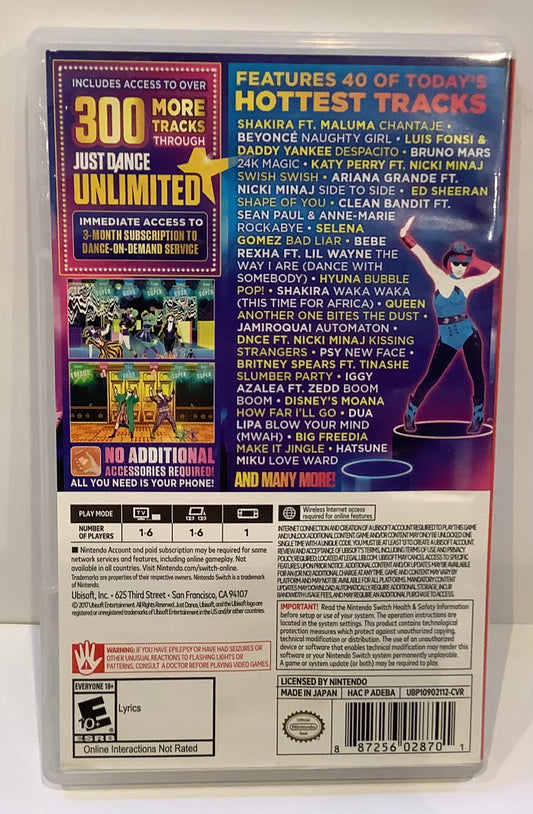 Just Dance 2018 - Nintendo Switch