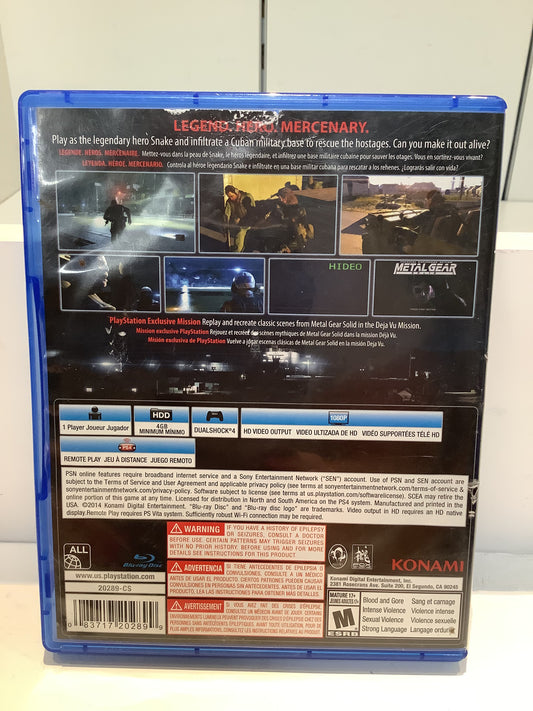 Metal Gear Solid V: Ground Zeroes - Playstation 4