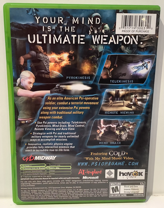 Psi-Ops Mindgate Conspiracy - Xbox