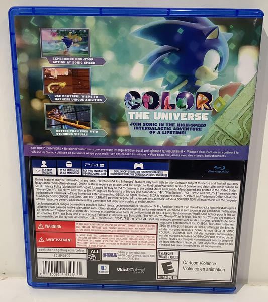Sonic Colors Ultimate - Playstation 4