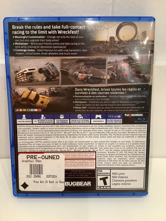 Wreckfest - Playstation 4