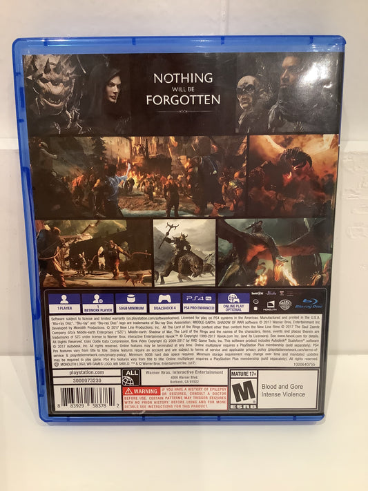Middle Earth: Shadow of War - Playstation 4