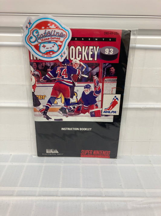 NHLPA Hockey '93 - Super Nintendo