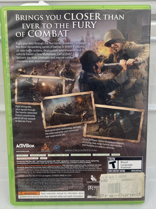 Call of Duty 3 - Xbox 360
