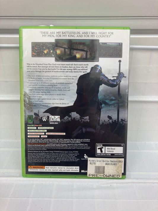 History Great Battles Medieval - Xbox 360