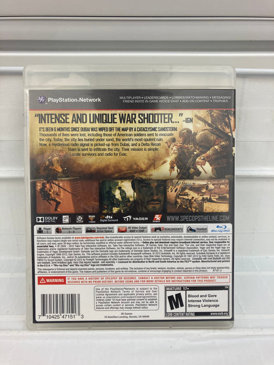 Spec Ops The Line - Playstation 3