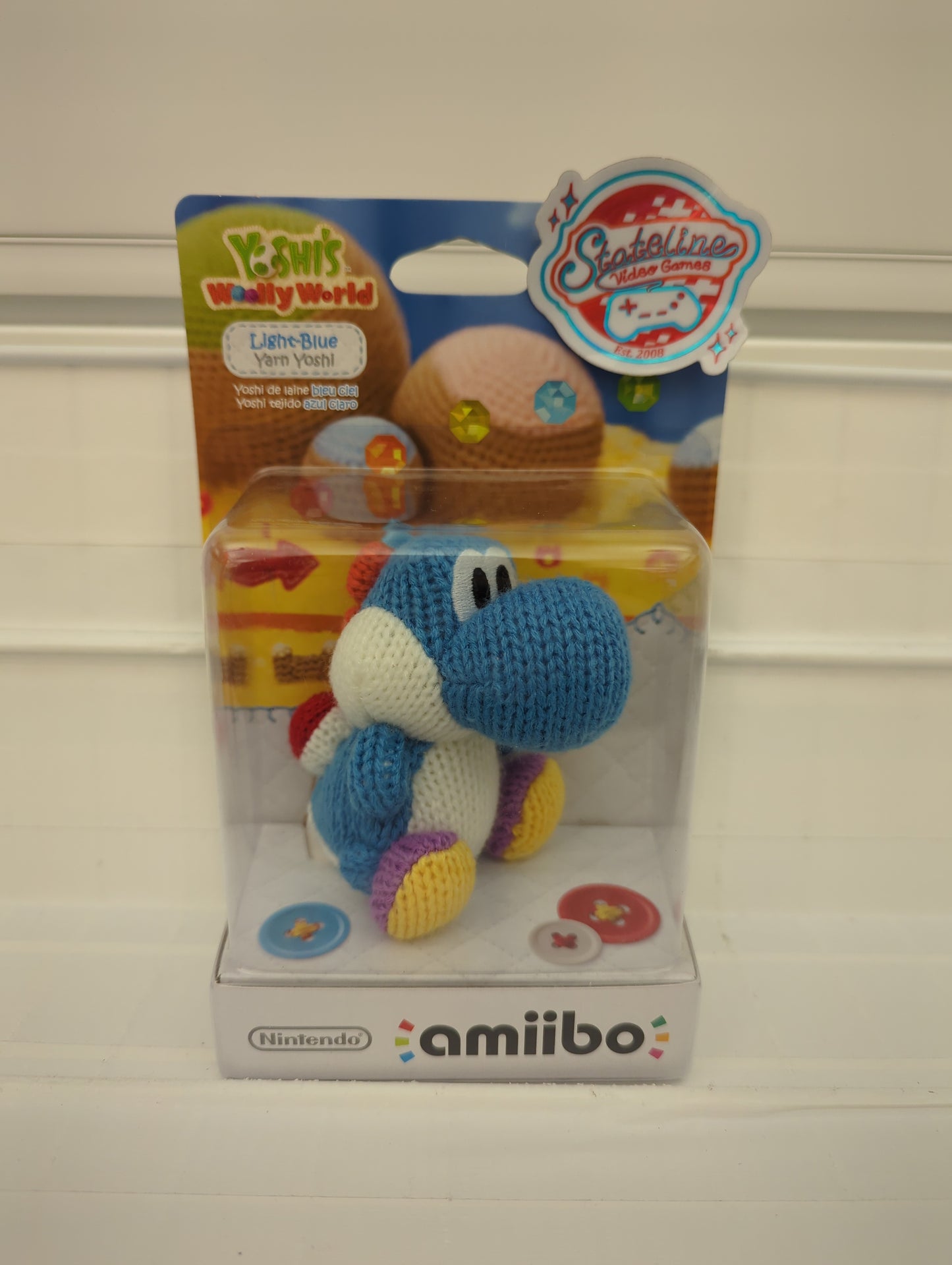 Yarn Yoshi - Blue - Amiibo