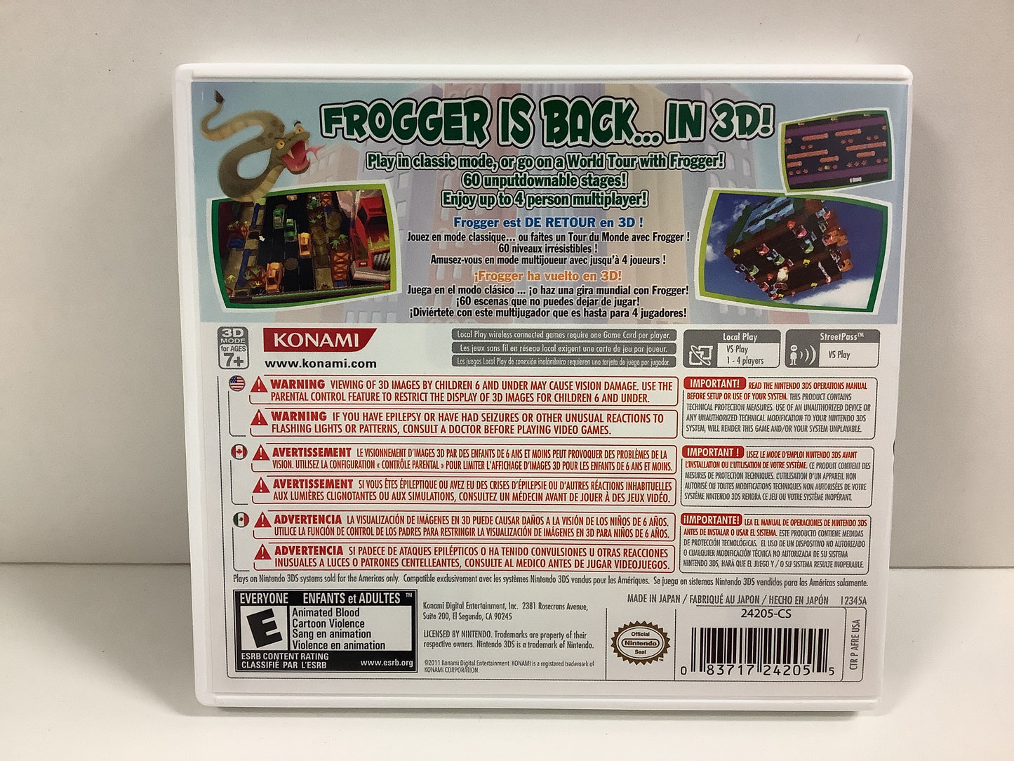 Frogger 3D - Nintendo 3DS