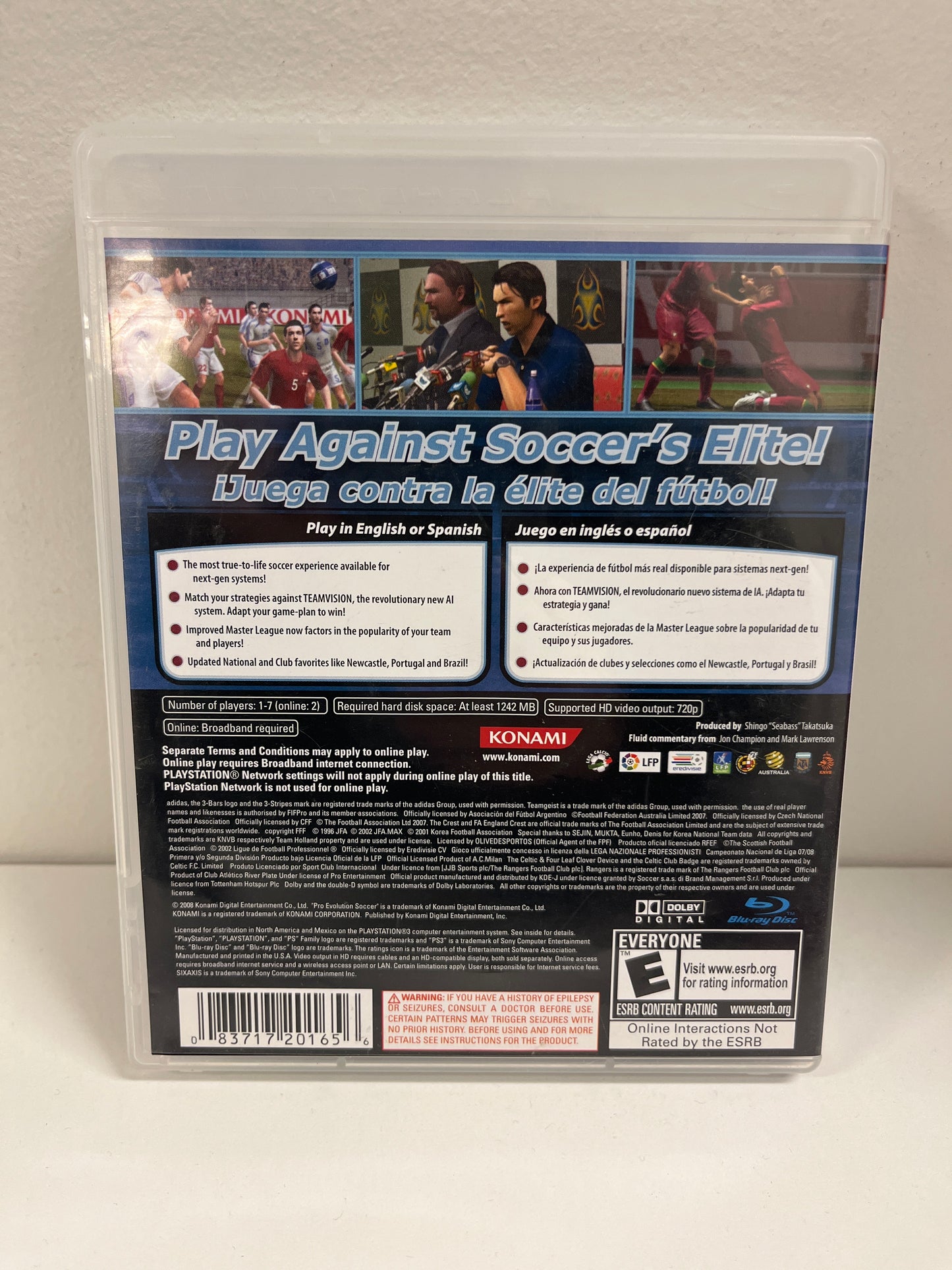 Pro Evolution Soccer 2008 - Playstation 3