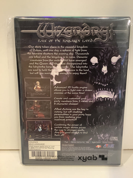 Wizardry Tale of the Foresaken Land - Playstation 2