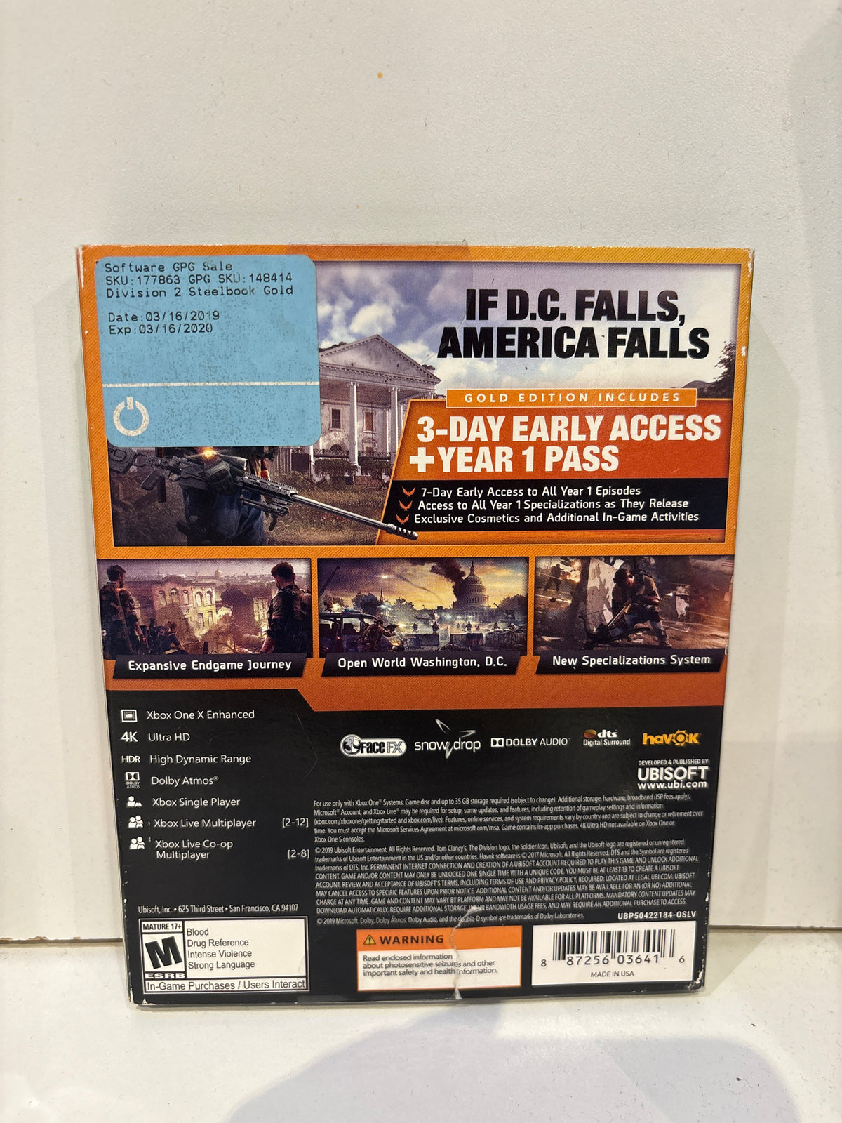 Tom Clancy's The Division 2 [Gold Edition] - Xbox One