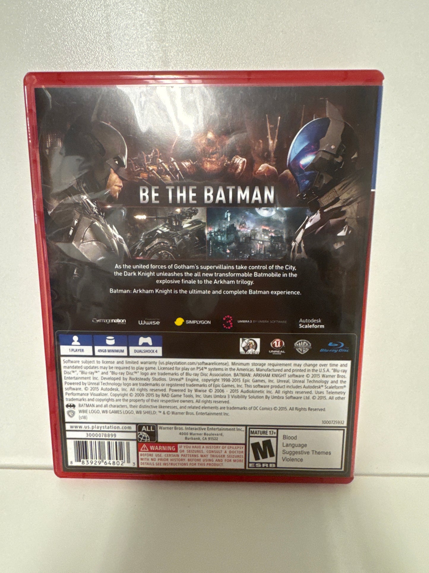 Batman: Arkham Knight [Playstation Hits] - Playstation 4