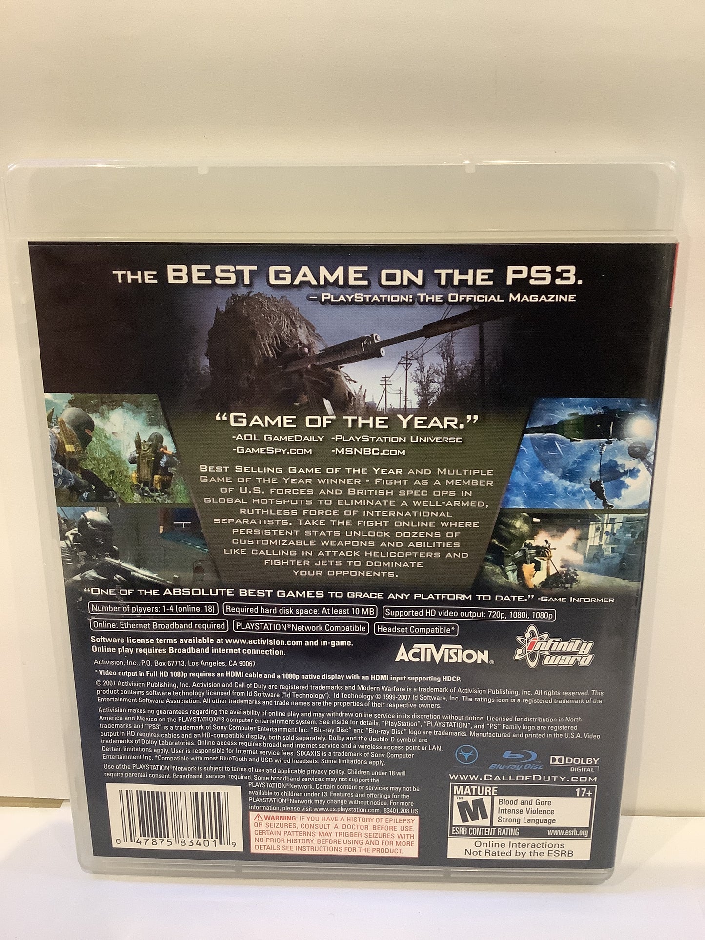 Call of Duty 4 Modern Warfare [Game of the Year] - Playstation 3