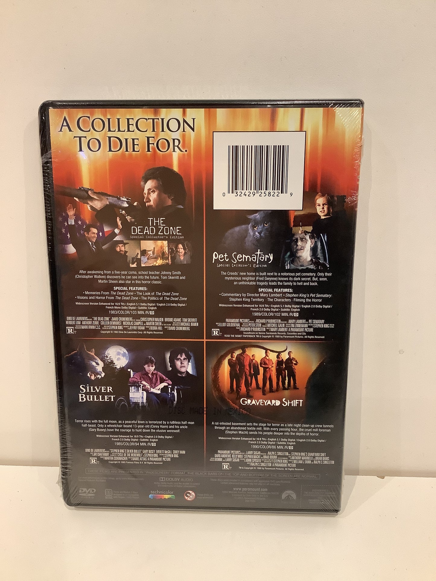 The Dead Zone / Pet Sematary / Silver Bullet / Graveyard Shift - DVD