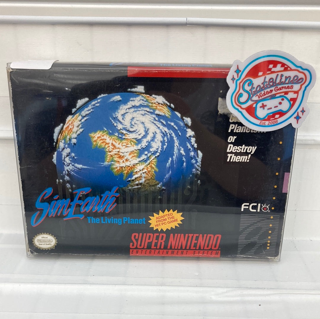 Sim Earth the Living Planet - Super Nintendo – Stateline Video Games Inc.