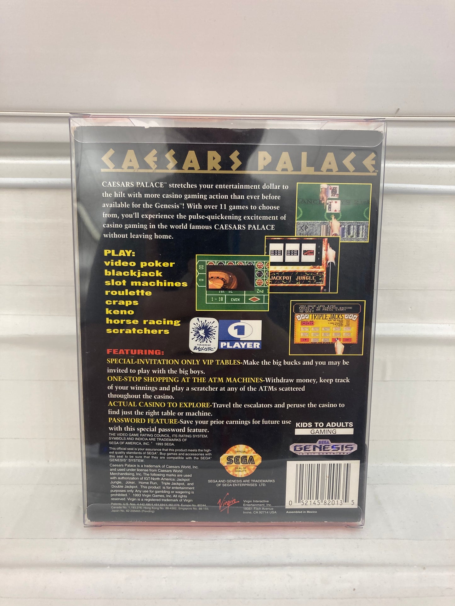 Caesar's Palace [Cardboard Box] - Sega Genesis