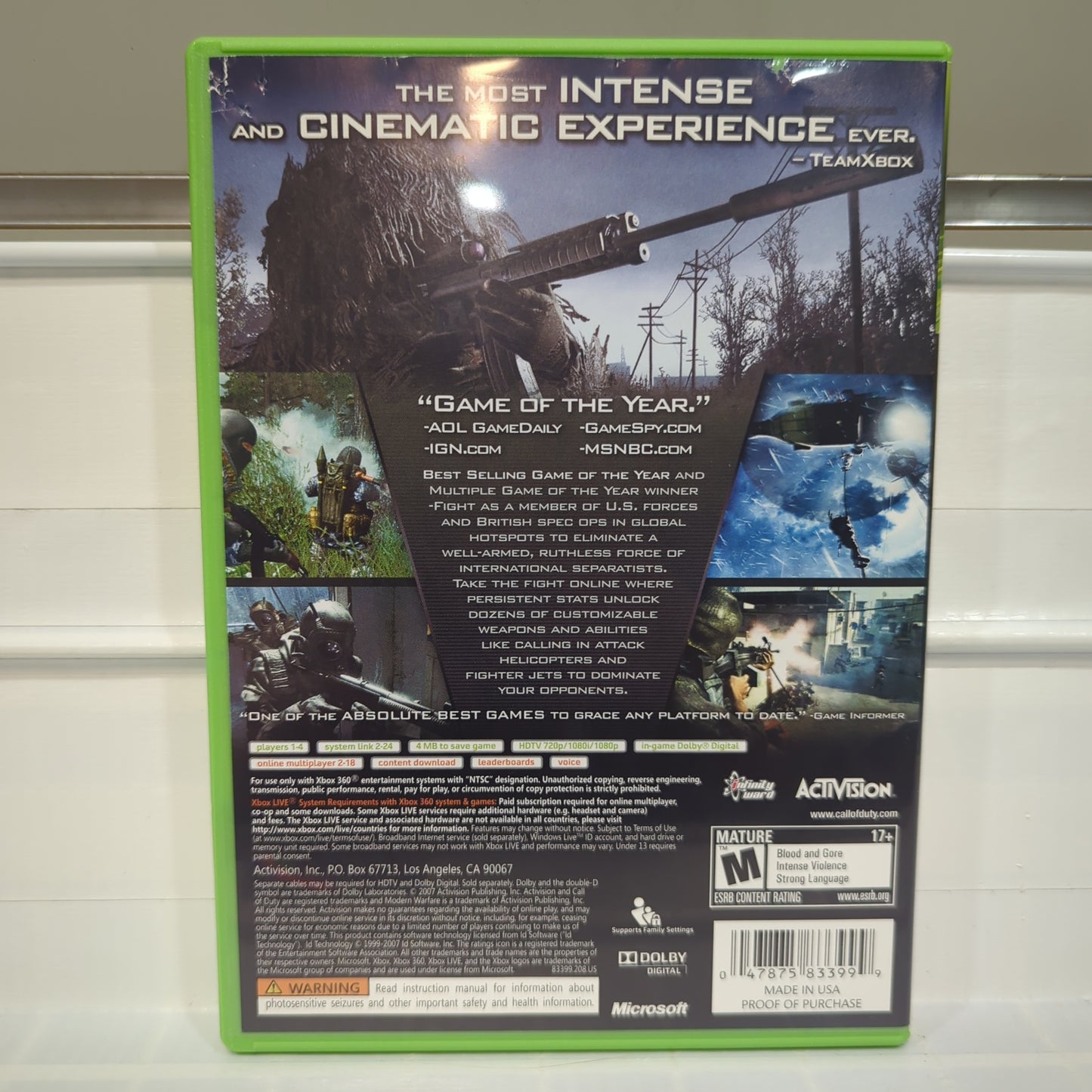 Call of Duty 4 Modern Warfare [Game of the Year] - Xbox 360