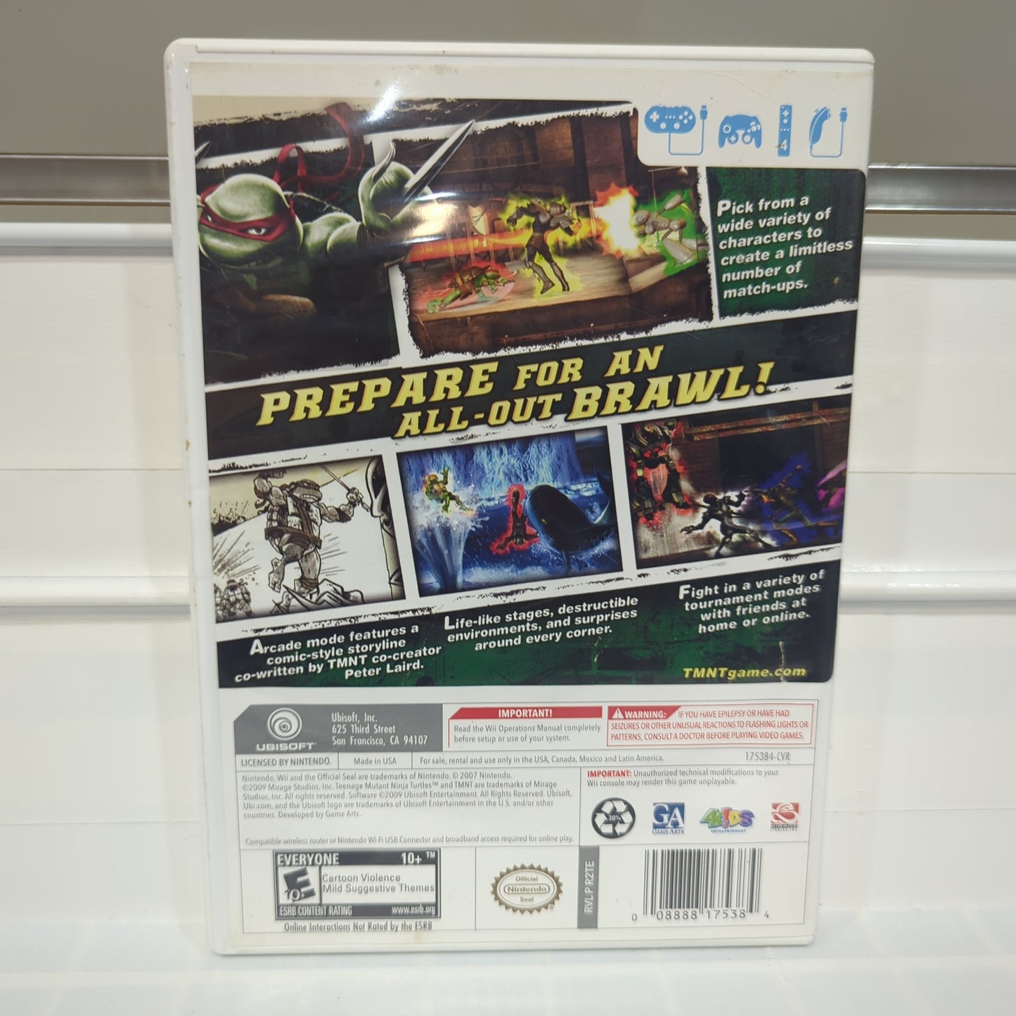 TMNT Teenage Mutant Ninja Turtles (Nintendo Wii) Complete & Tested TMNT Teenage Mutant Ninja Turtles (Nintendo Wii) Complete & Tested