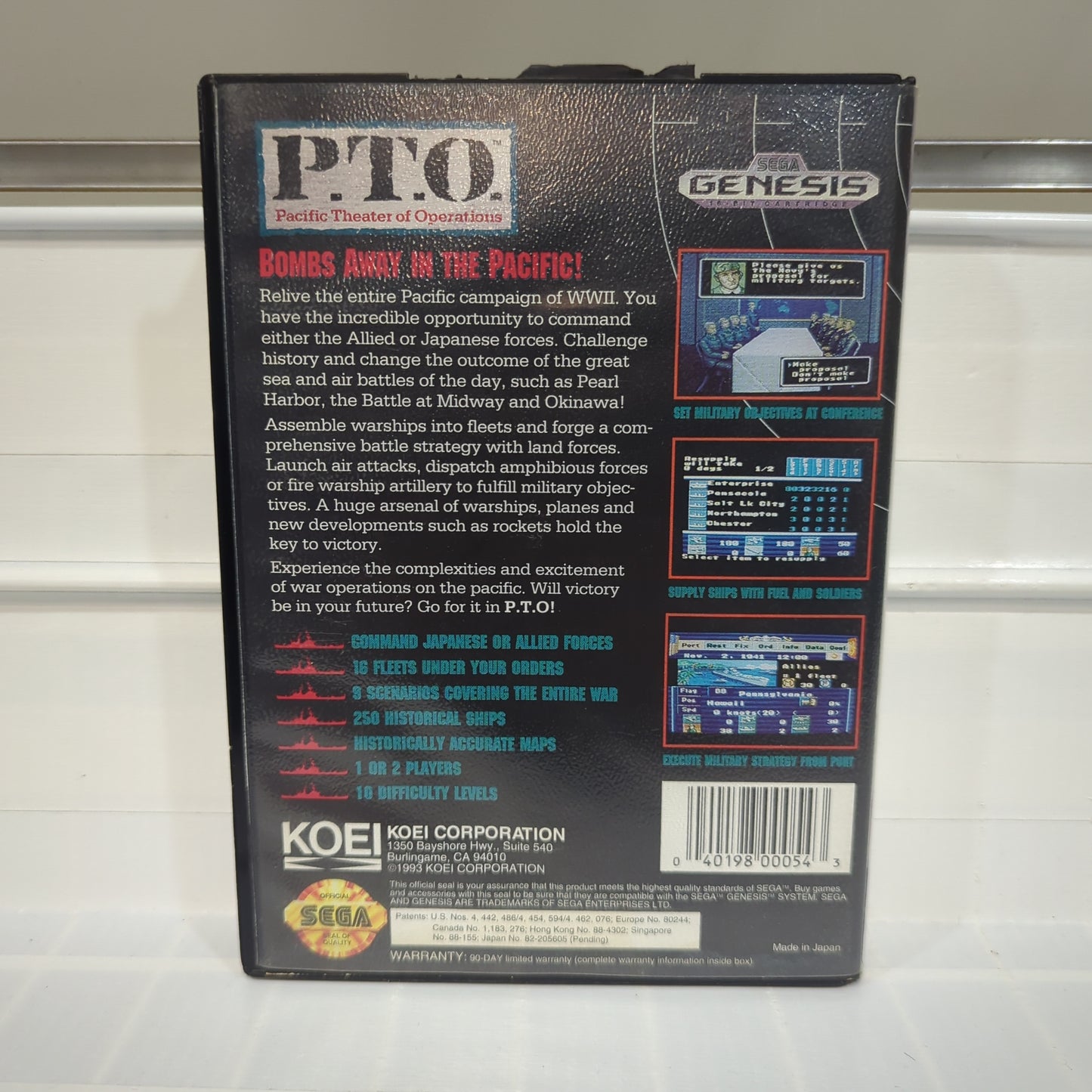 P.T.O. Pacific Theater of Operations - Sega Genesis