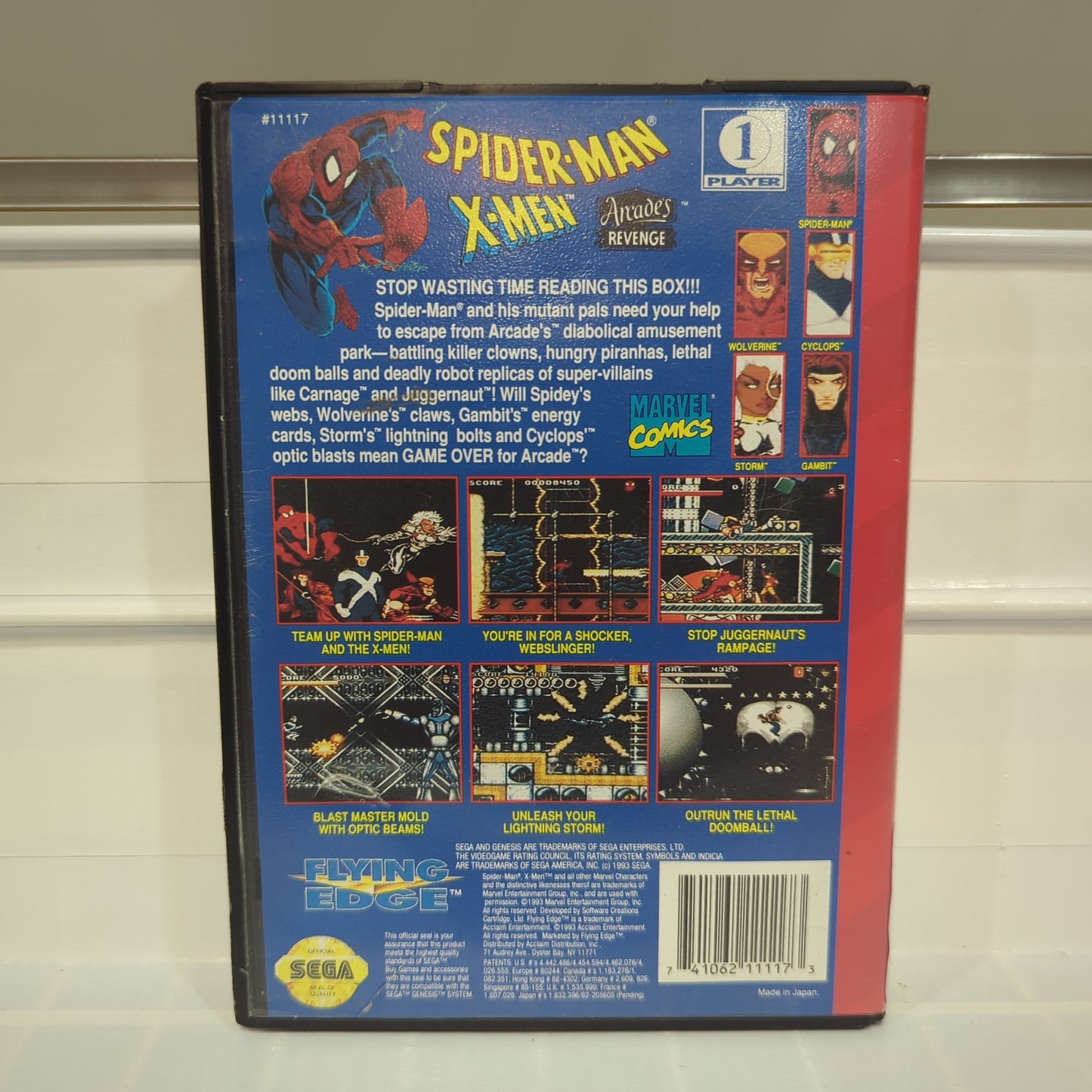 Spiderman X-Men Arcade's Revenge - Sega Genesis