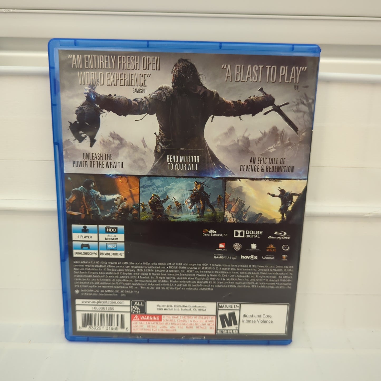 Middle Earth: Shadow of Mordor - Playstation 4