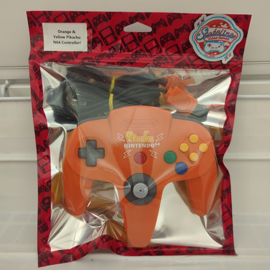 Orange & Yellow Pikachu Controller - Nintendo 64