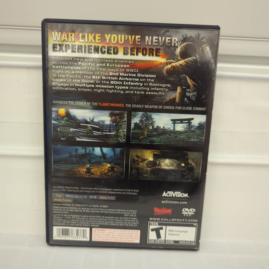 Call of Duty World at War Final Fronts - Playstation 2