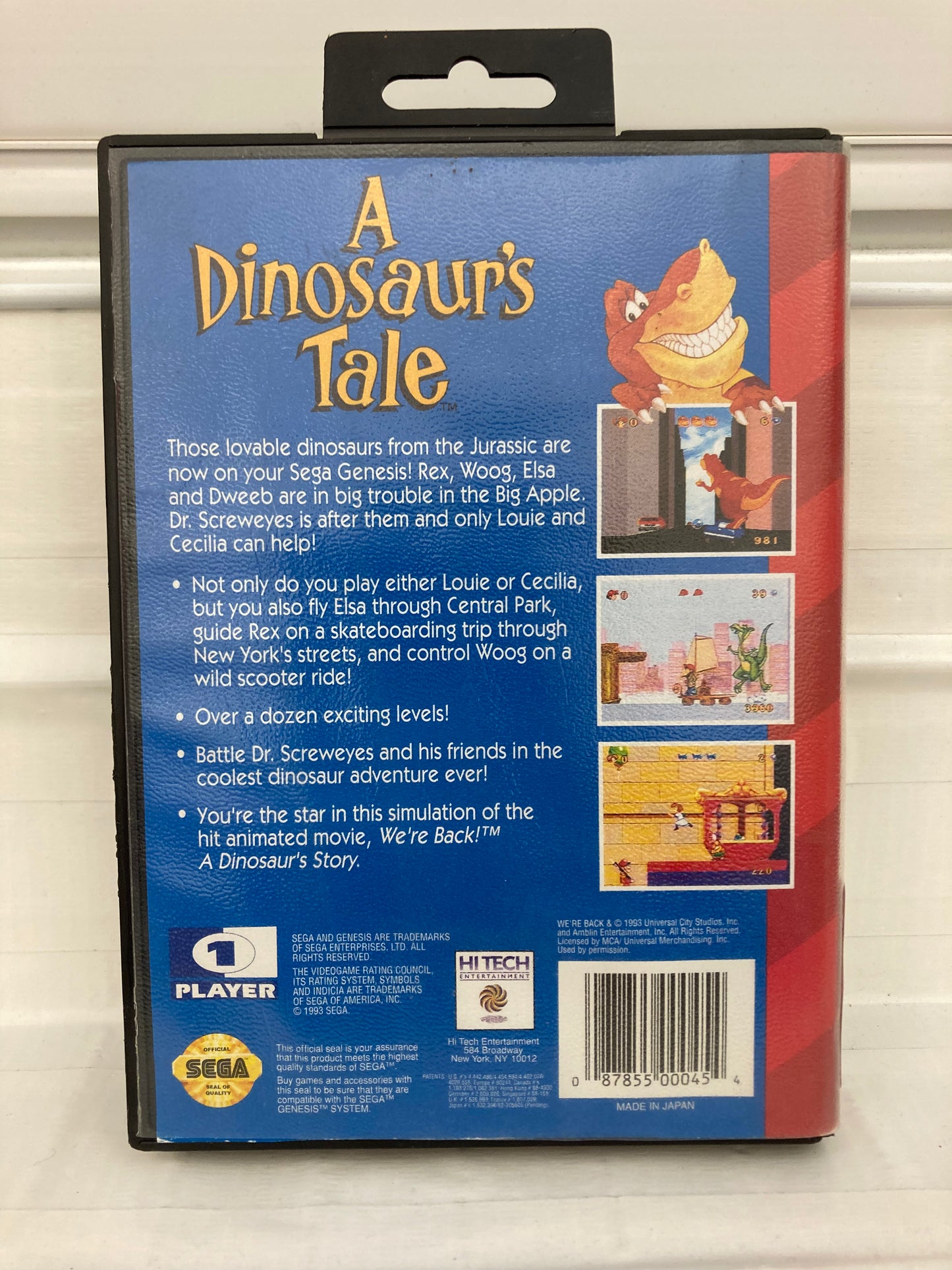 A Dinosaur's Tale - Sega Genesis