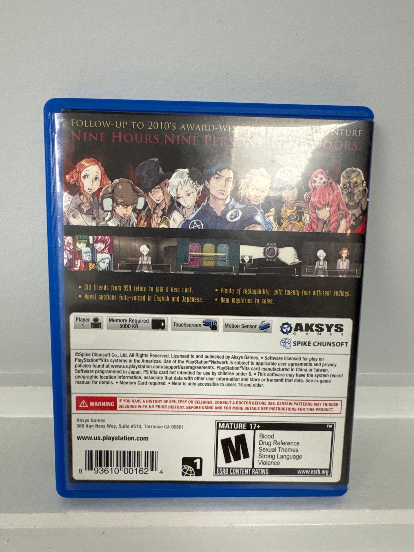 Zero Escape: Virtues Last Reward - Playstation Vita