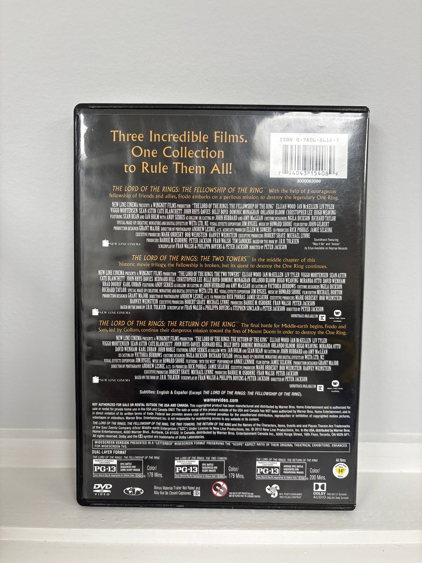 The Lord of the Rings: Theatrical Versions 3-Film Collection - DVD